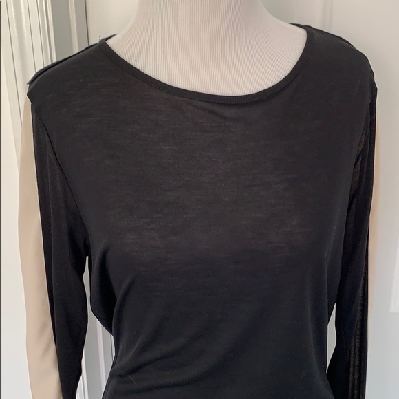 Ted Baker Black Blouse w/Blush Sleeve - Picture 2 of 6